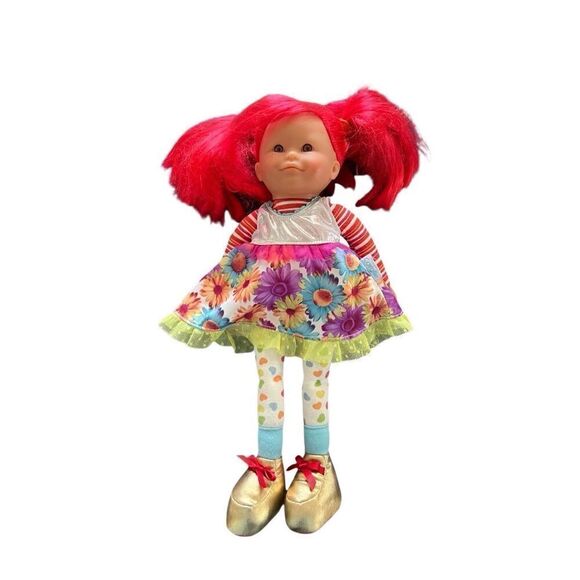 Rare French Corolle Les Dollies Toffee Apple Red Hair Cloth Vinyl Freckle Face 1 - Picture 1 of 11